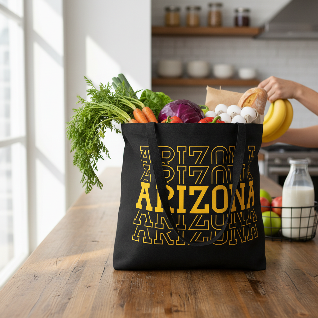 Black Beach Bag - Grocery Lifestyle (Short Handle)