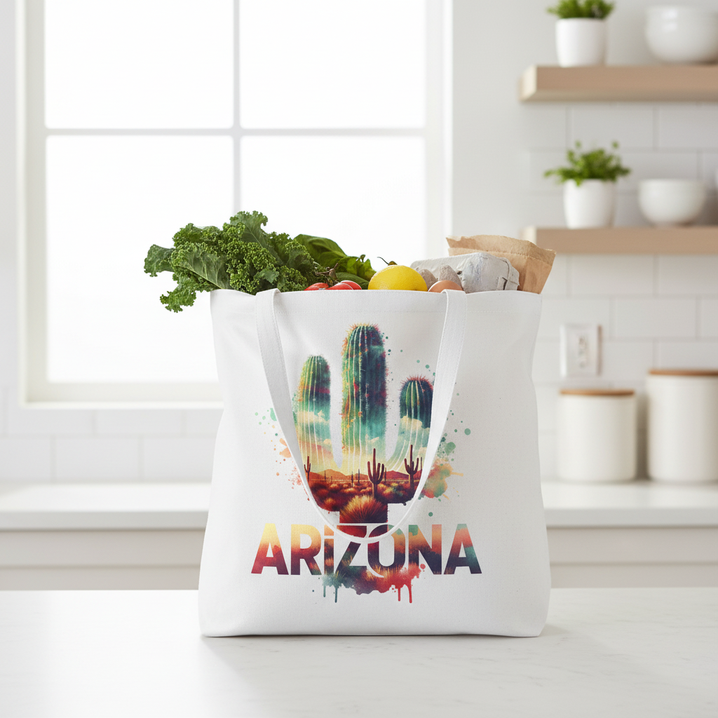 White Tote - Kitchen Lifestyle (Short Handle)