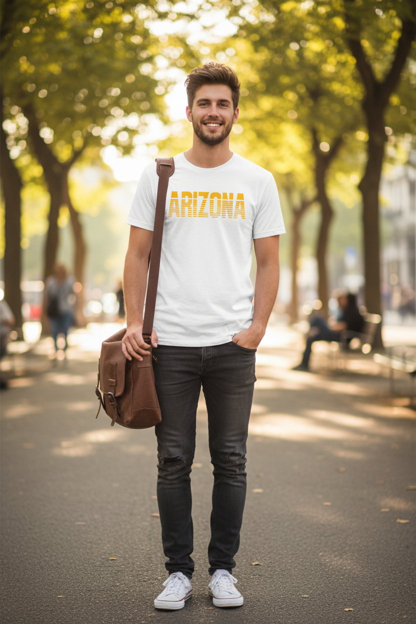 White t-shirt male lifestyle