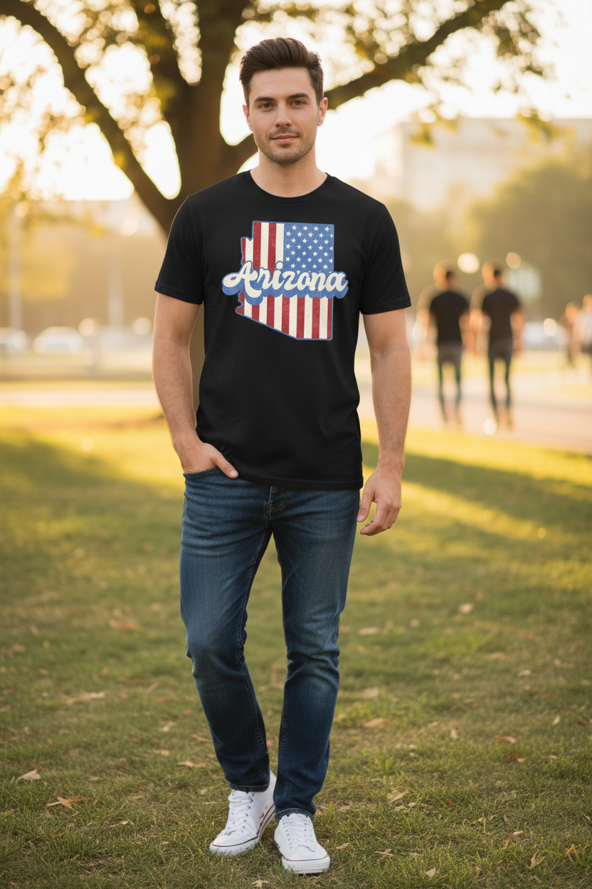 Black t-shirt male lifestyle