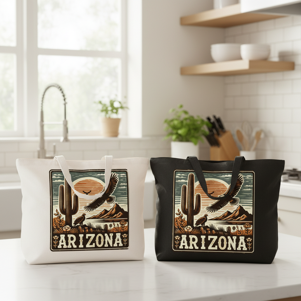 Black & White Totes Together - Combined Shot (Short Handle)