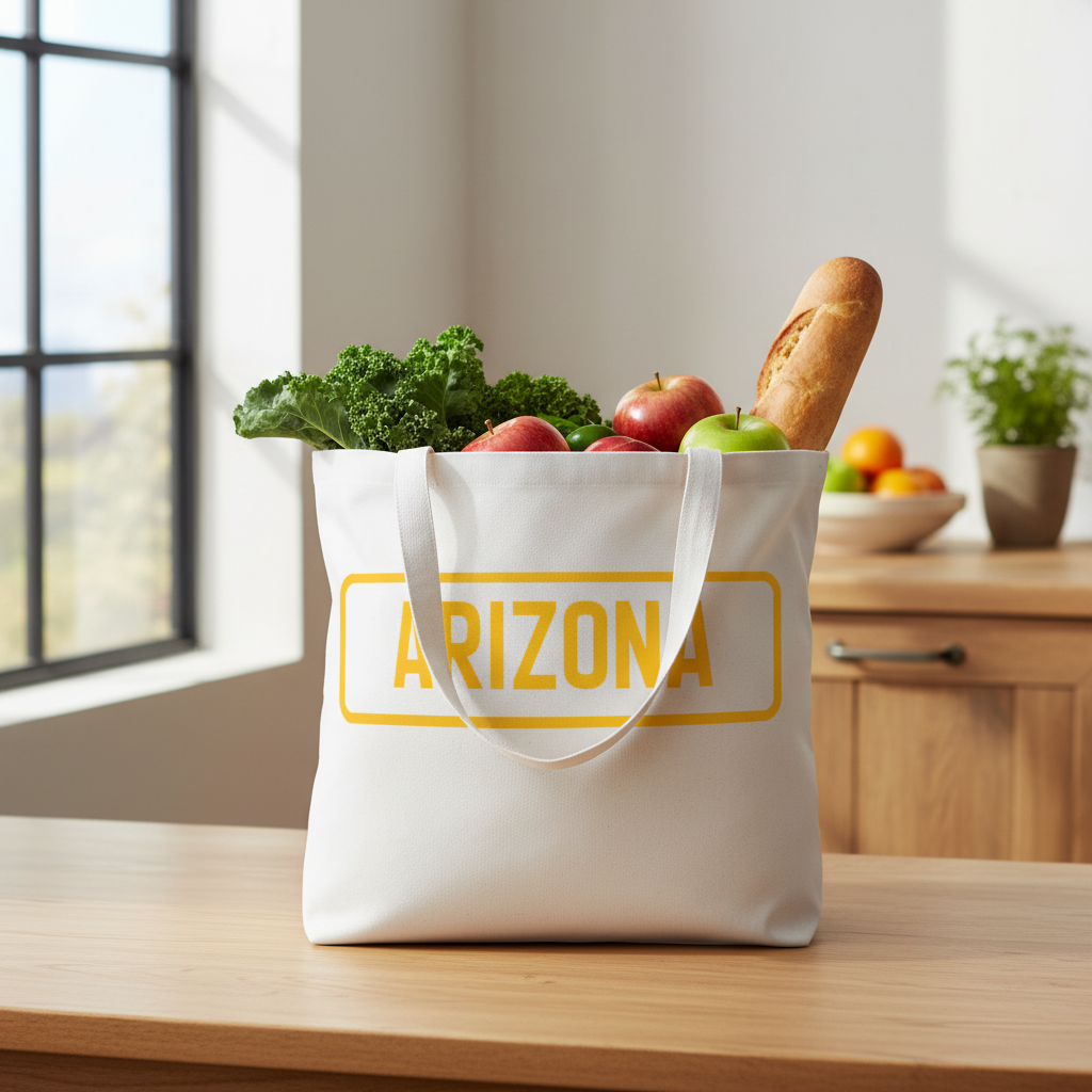 White Beach Bag - Grocery Lifestyle (Short Handle)