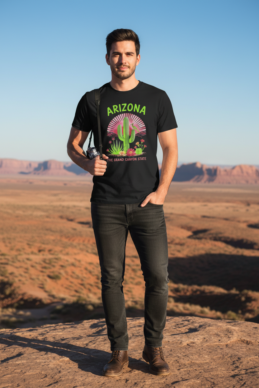 Black t-shirt male lifestyle