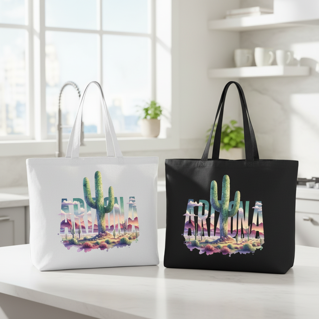 Black & White Totes Together - Combined Shot (Short Handle)