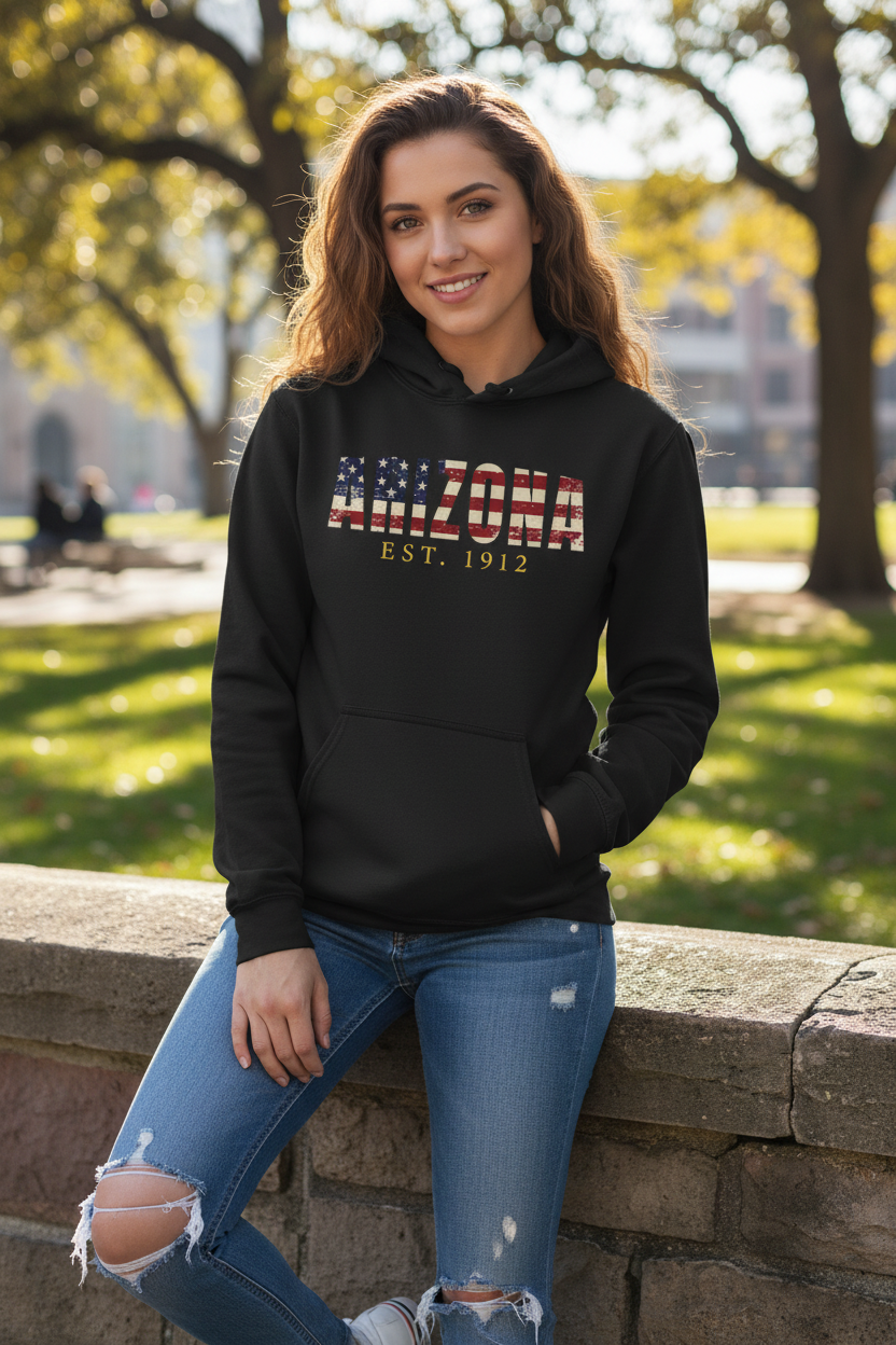 Black hoodie female lifestyle