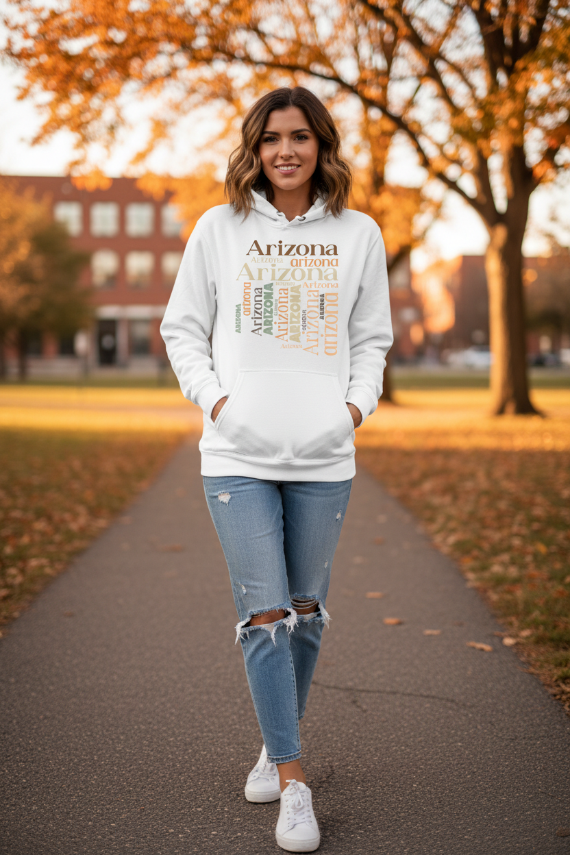 White hoodie female lifestyle