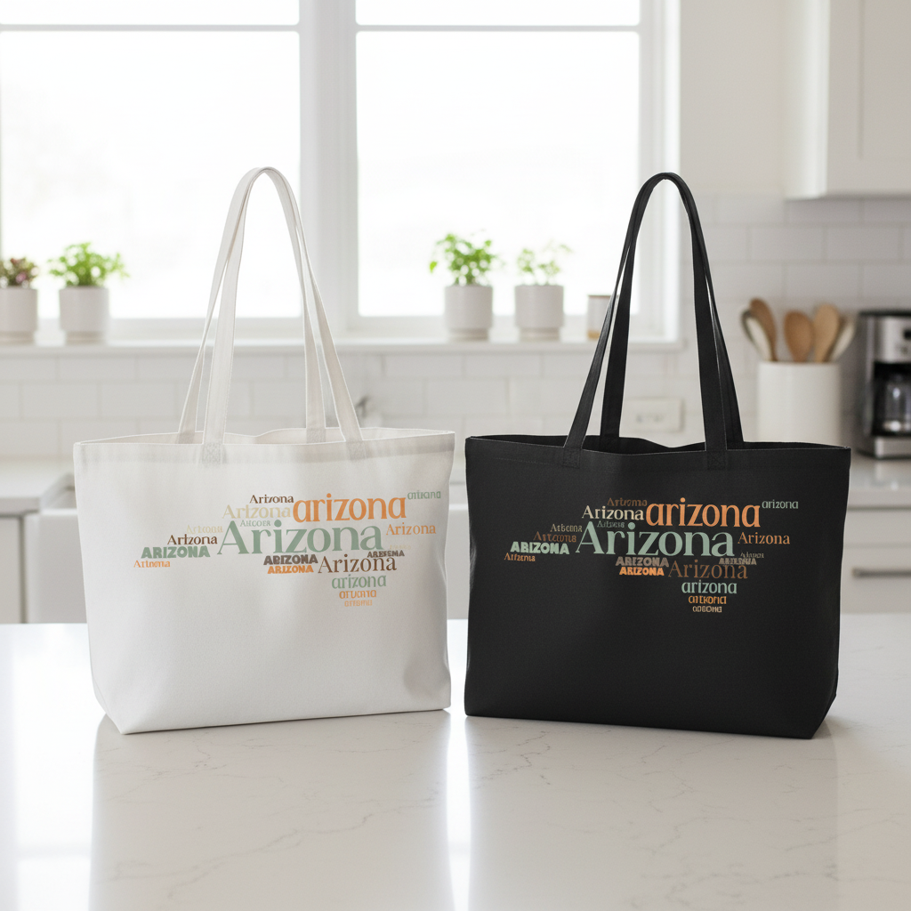 Black & White Totes Together - Combined Shot (Short Handle)