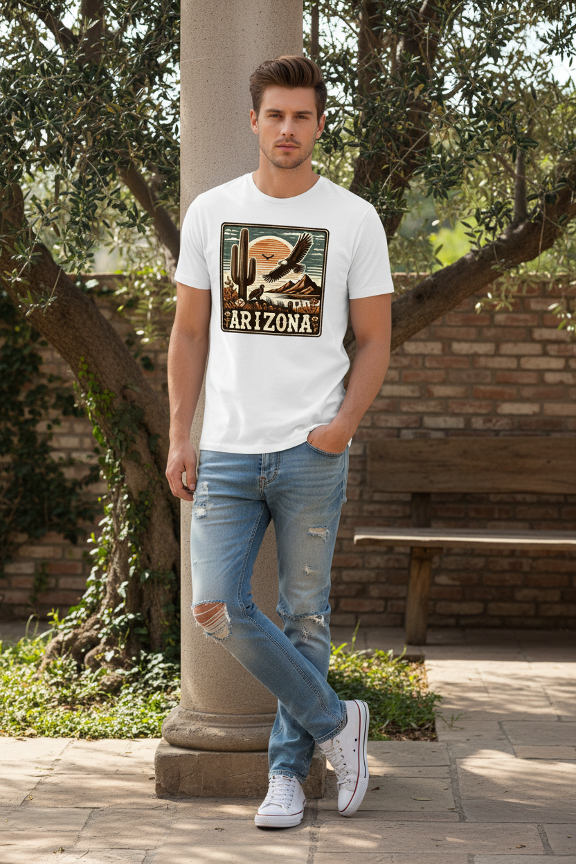 White t-shirt male lifestyle