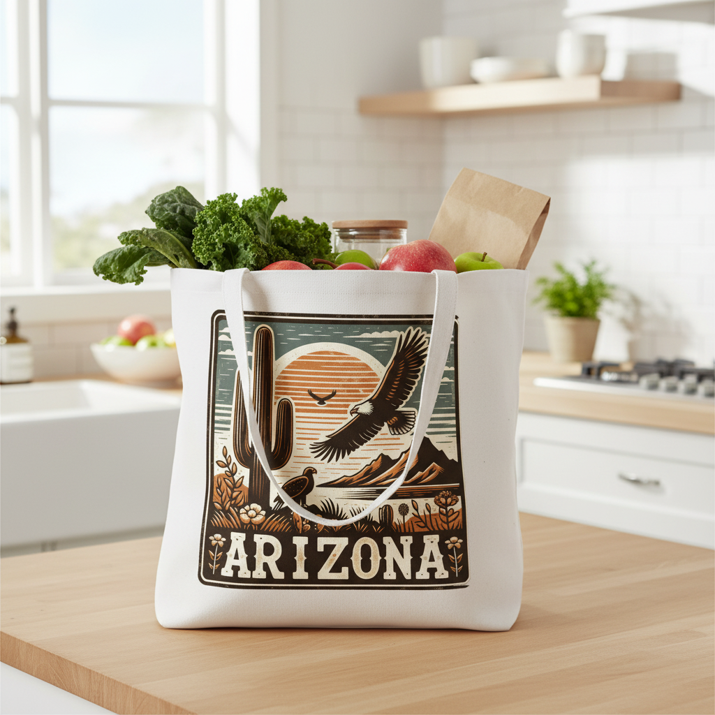 White Tote - Kitchen Lifestyle (Short Handle)