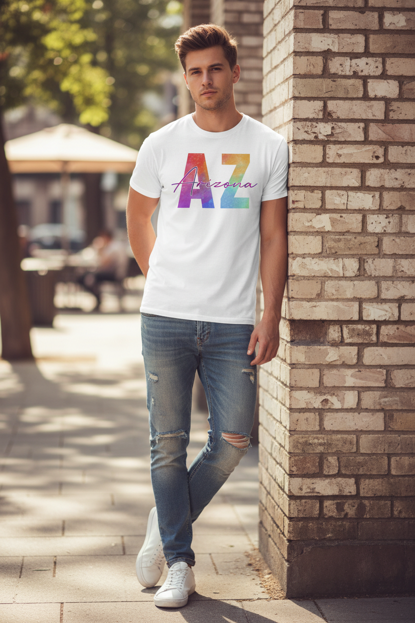 White t-shirt male lifestyle