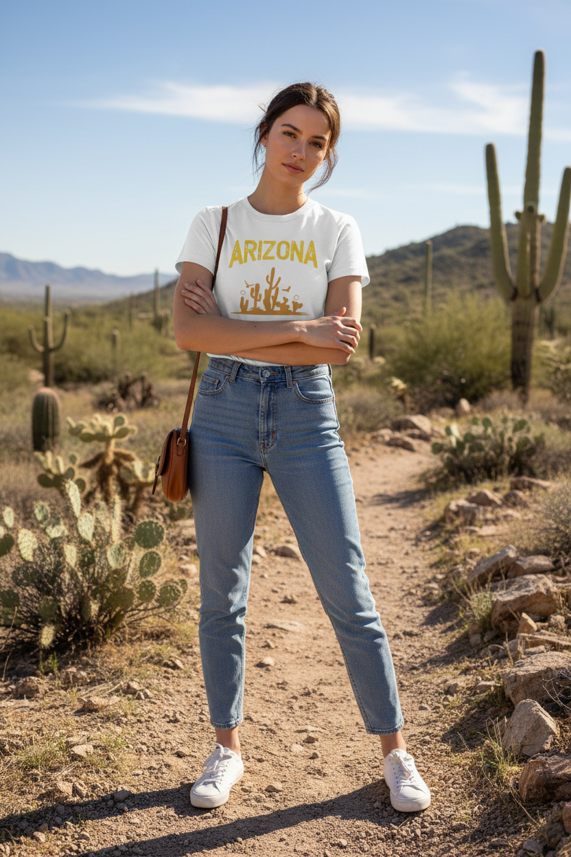 White t-shirt female lifestyle