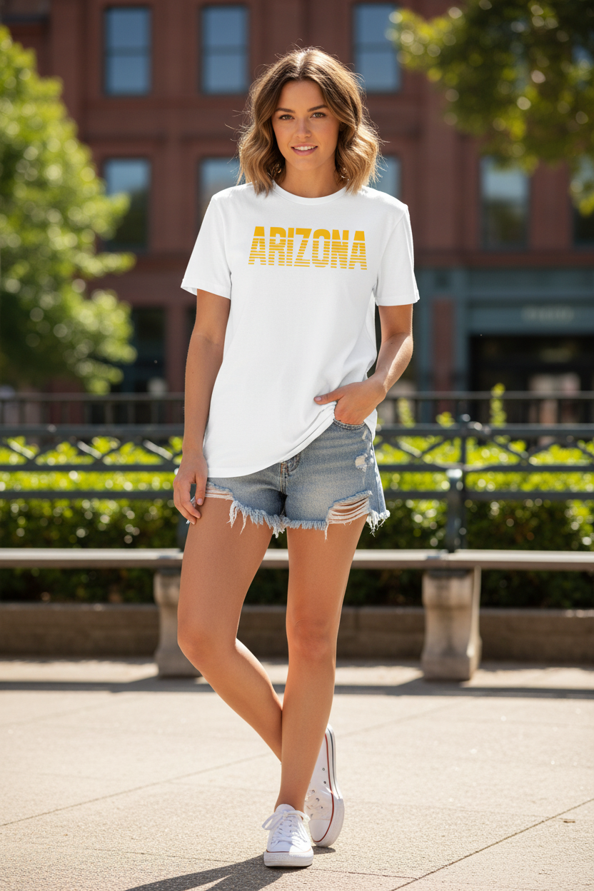 White t-shirt female lifestyle