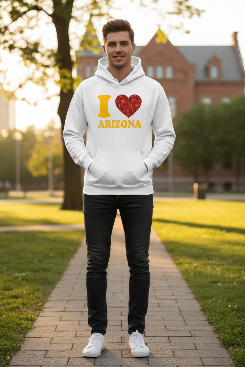 White hoodie male lifestyle