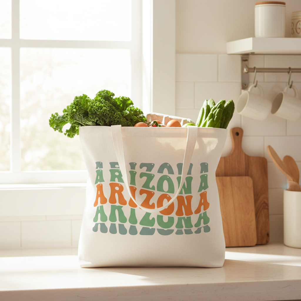 White Tote - Kitchen Lifestyle (Short Handle)