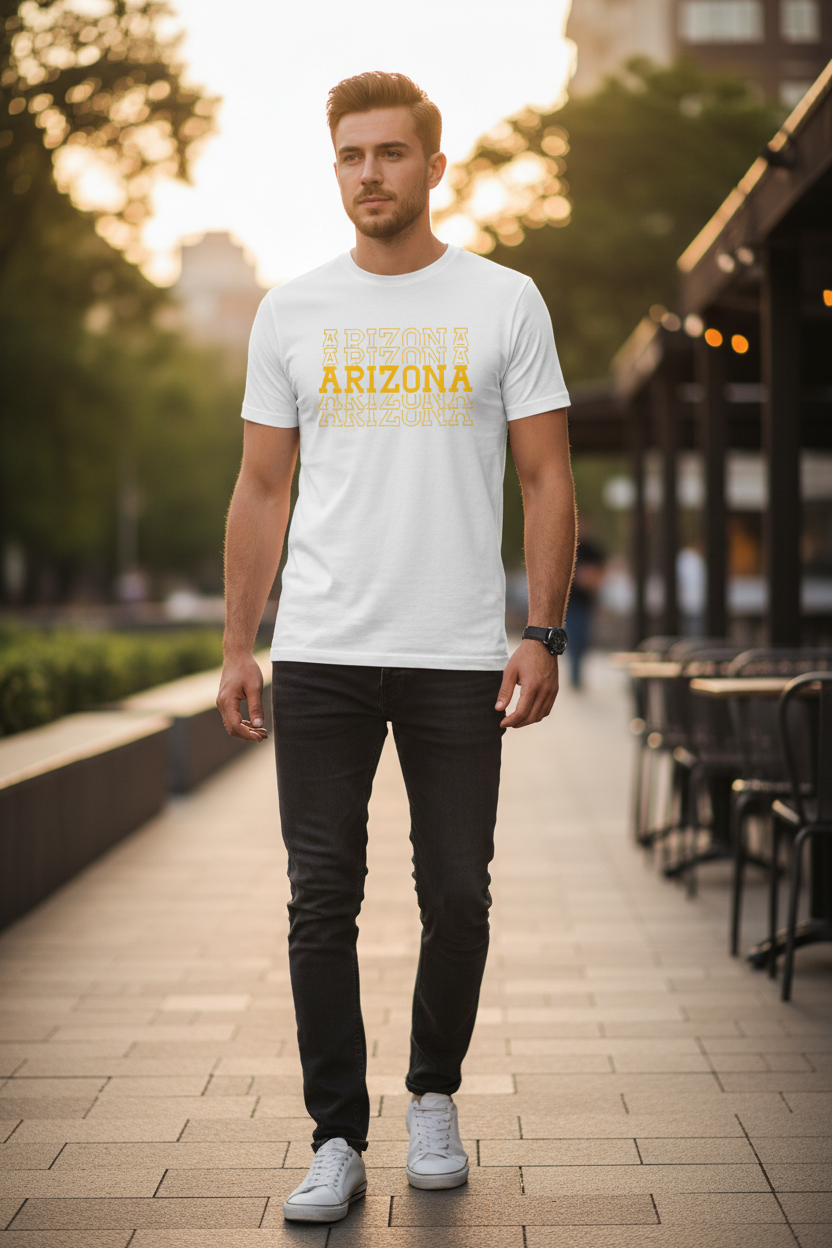 White t-shirt male lifestyle