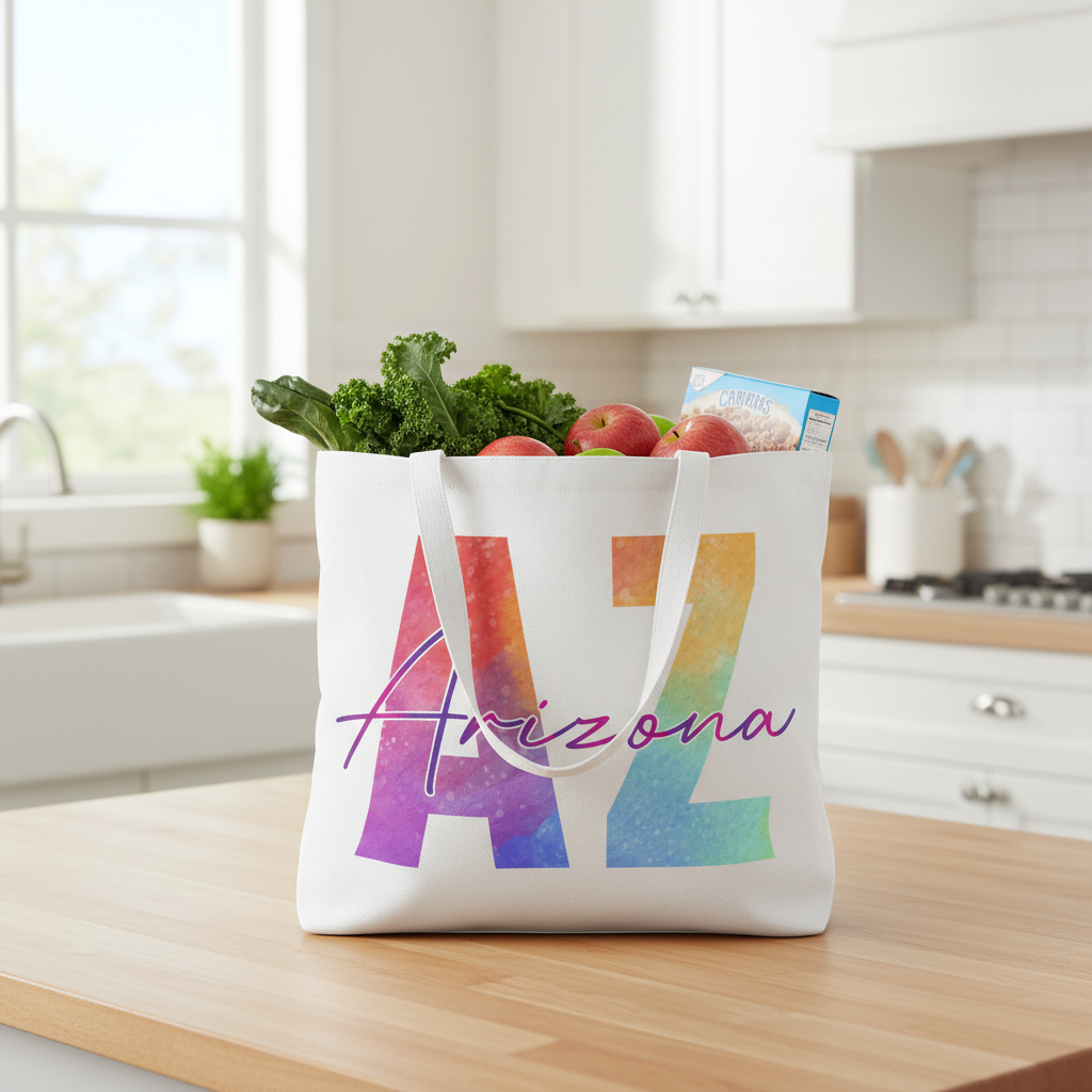 White Tote - Kitchen Lifestyle (Short Handle)