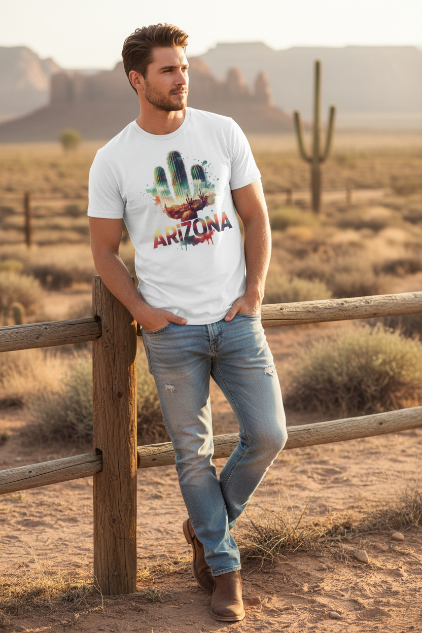 White t-shirt male lifestyle