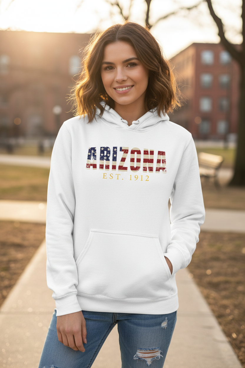 White hoodie female lifestyle