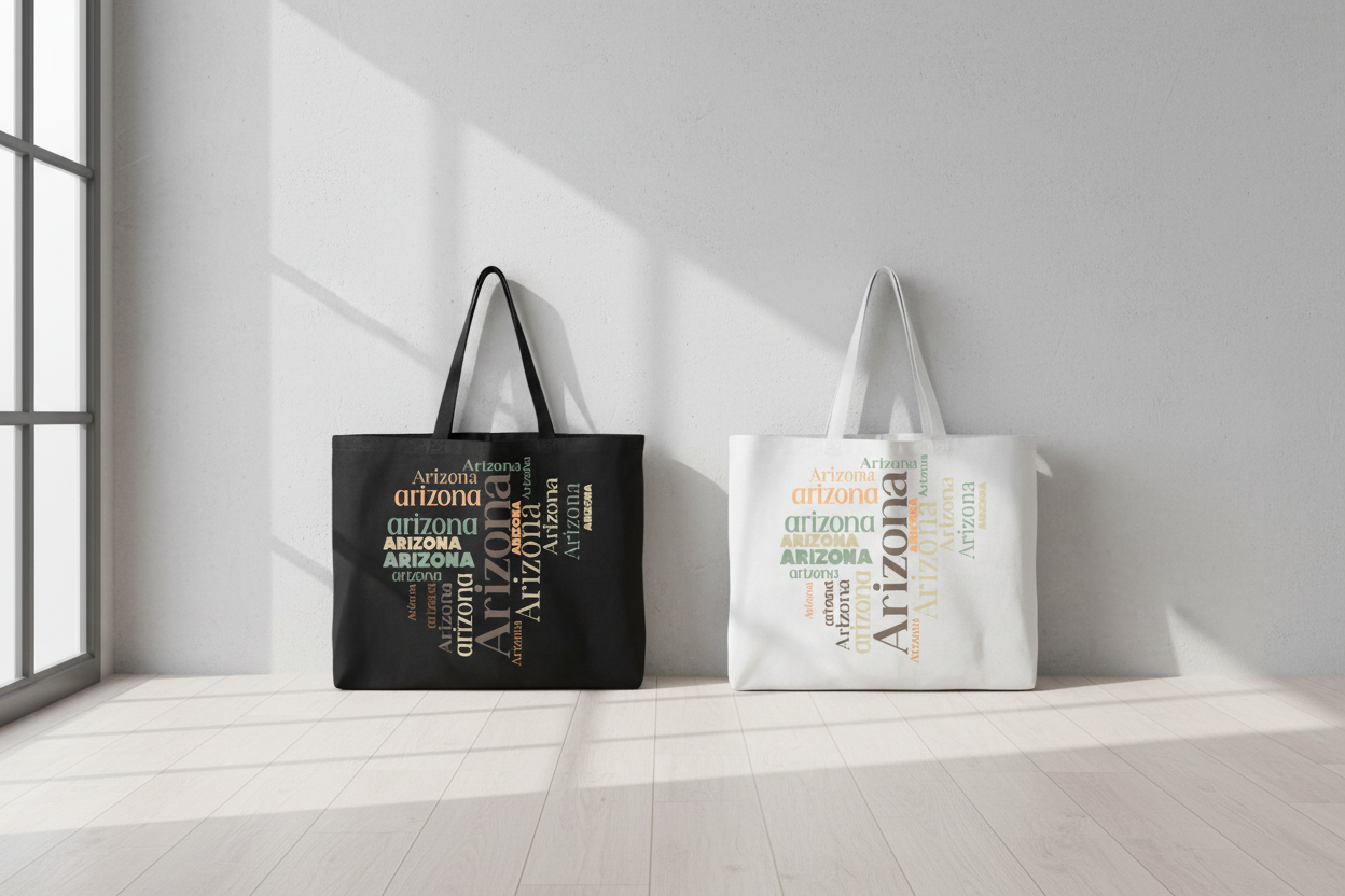 Black and White Beach Bag - Combined Shot