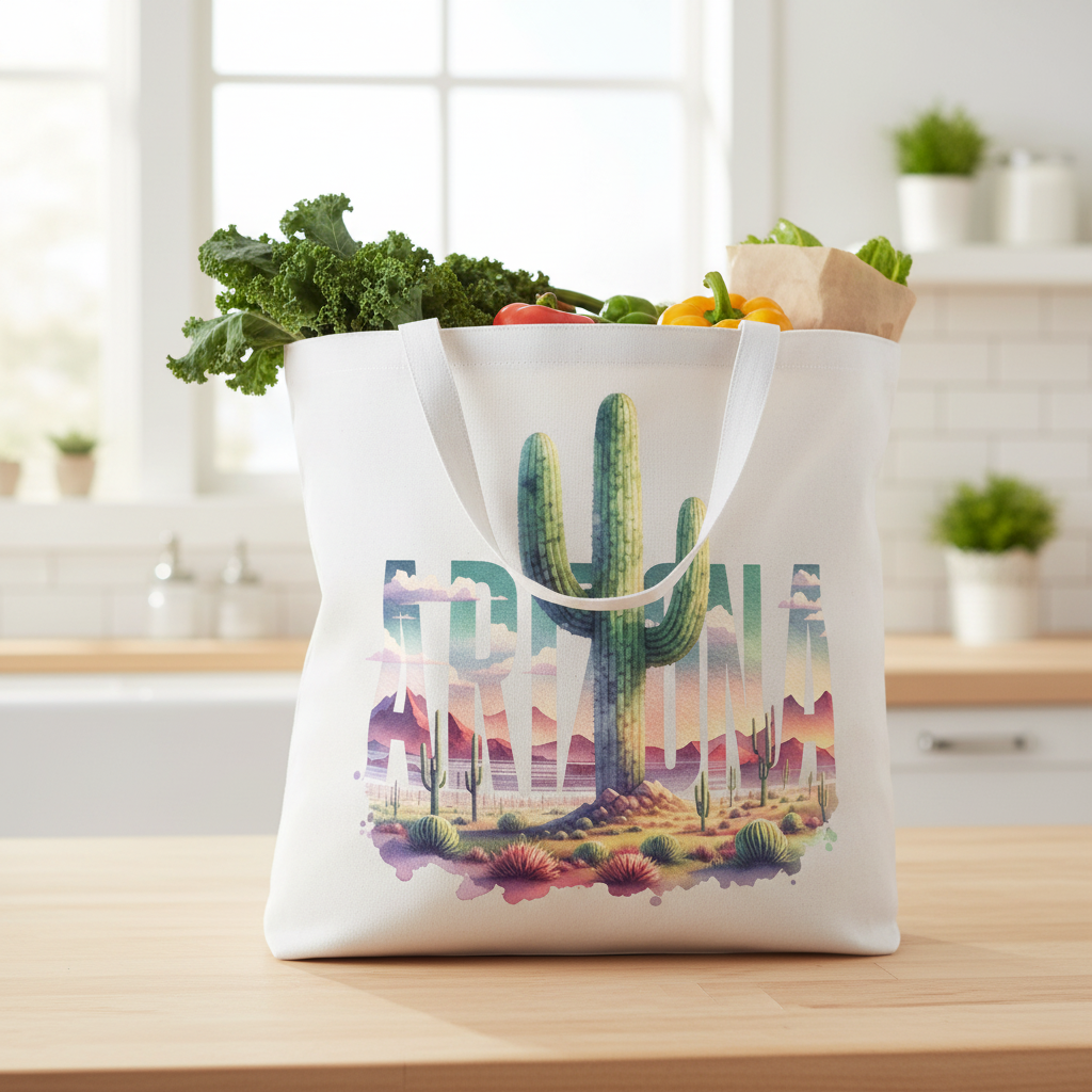 White Tote - Kitchen Lifestyle (Short Handle)