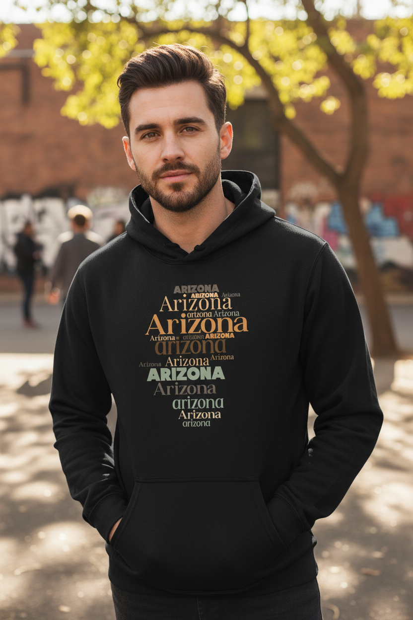 Black hoodie male lifestyle