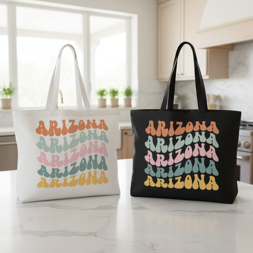 Black & White Totes Together - Combined Shot (Short Handle)