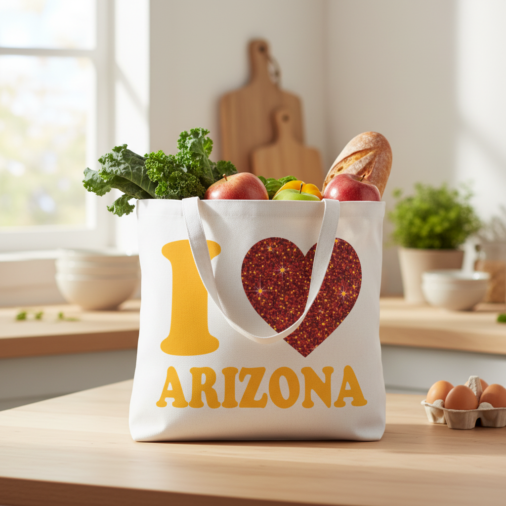 White Beach Bag - Grocery Lifestyle (Short Handle)