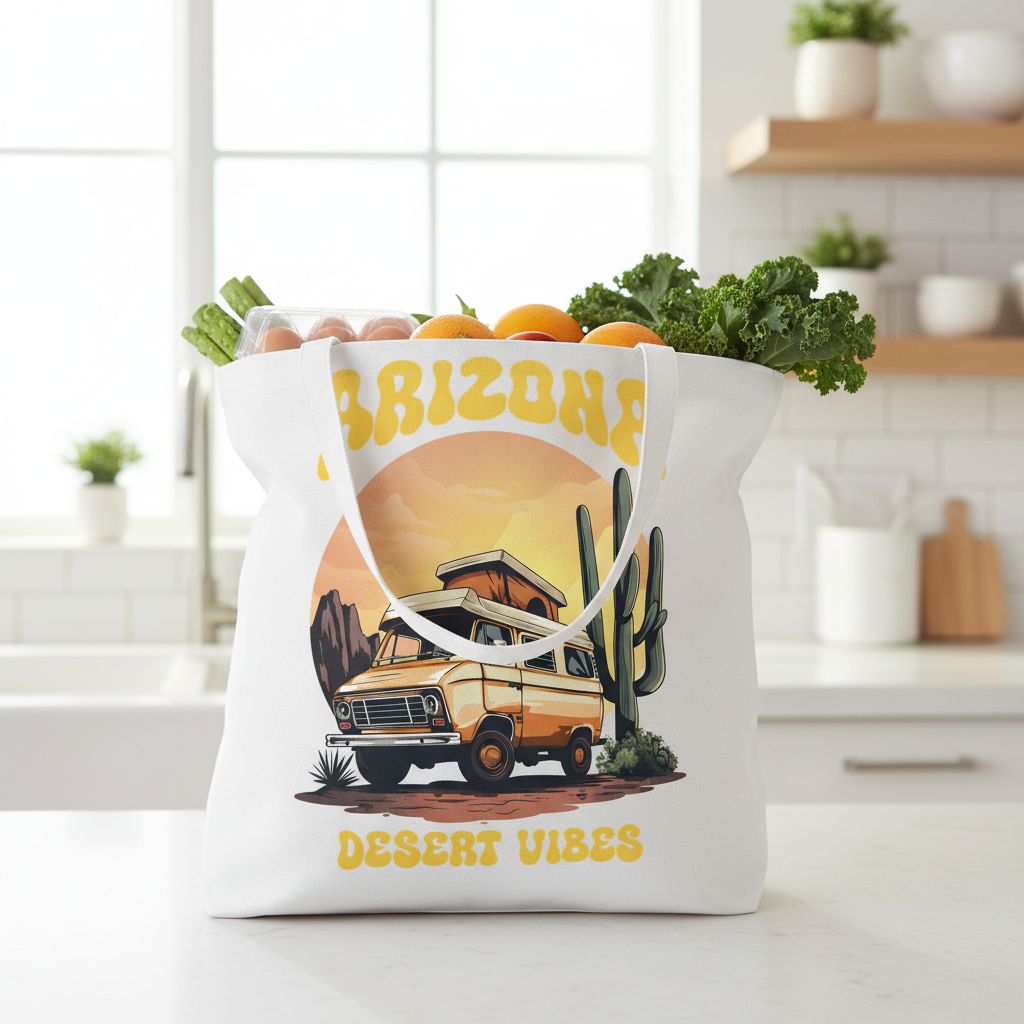 White Tote - Kitchen Lifestyle (Short Handle)