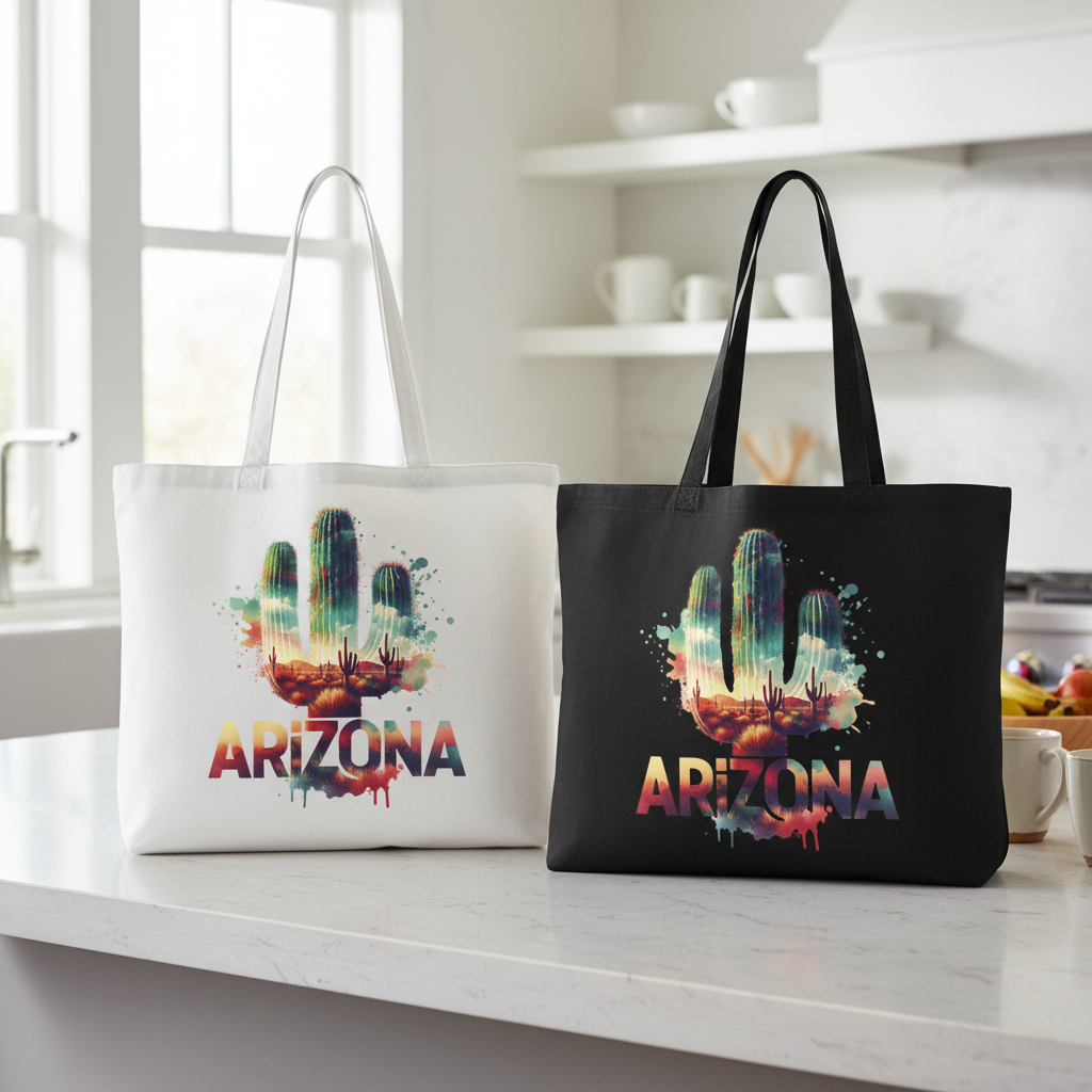 Black & White Totes Together - Combined Shot (Short Handle)