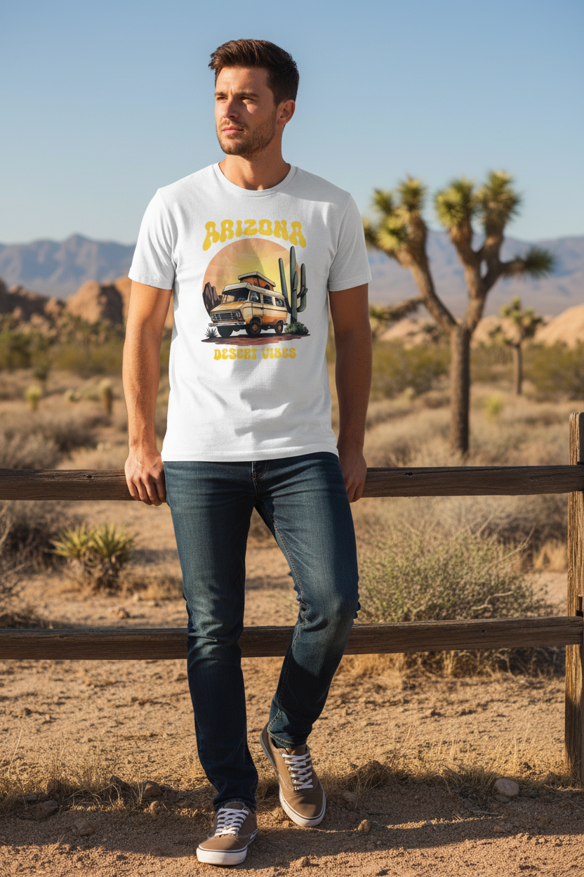 White t-shirt male lifestyle