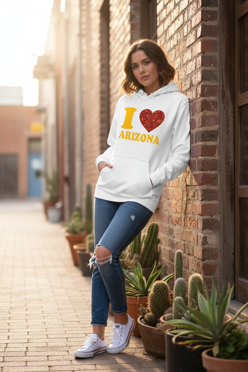 White hoodie female lifestyle