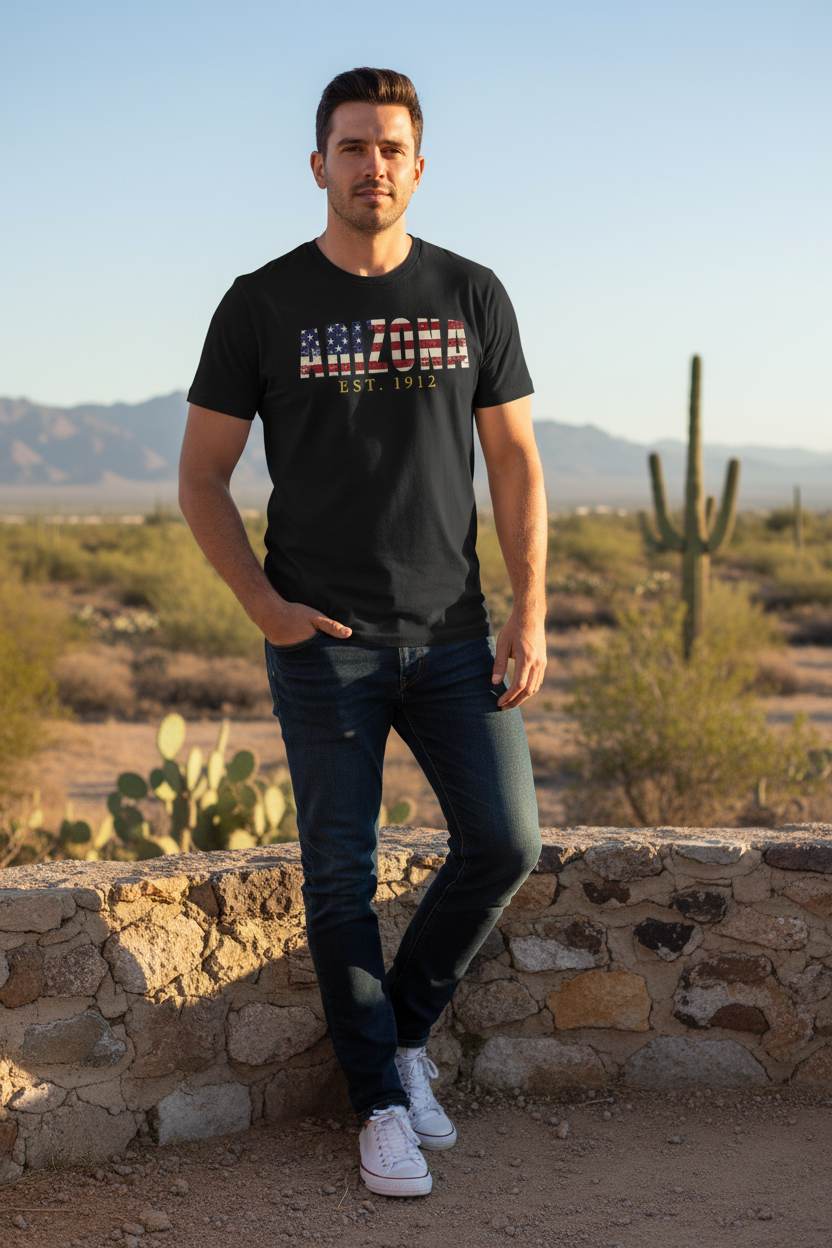 Black t-shirt male lifestyle