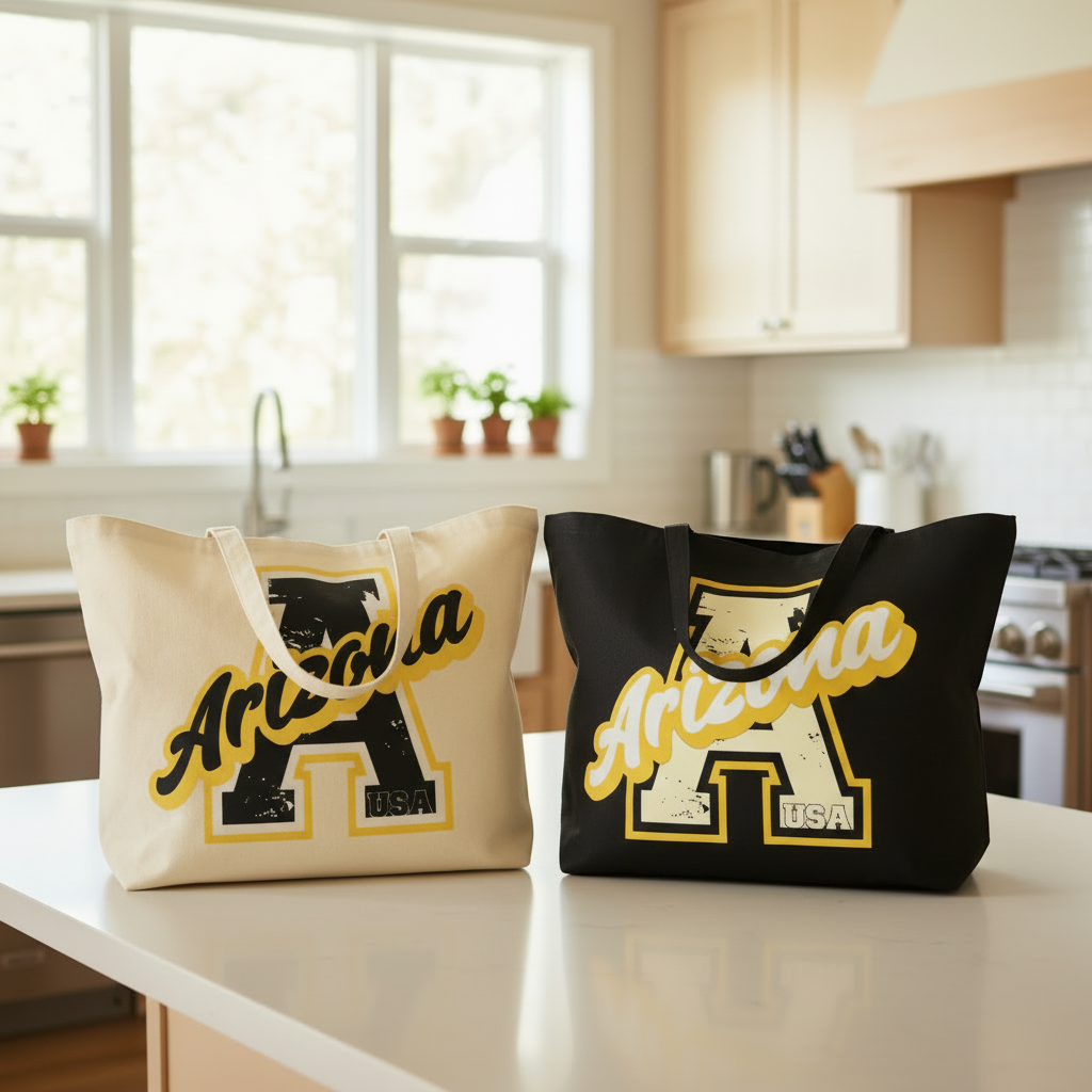 Black & White Totes Together - Combined Shot (Short Handle)