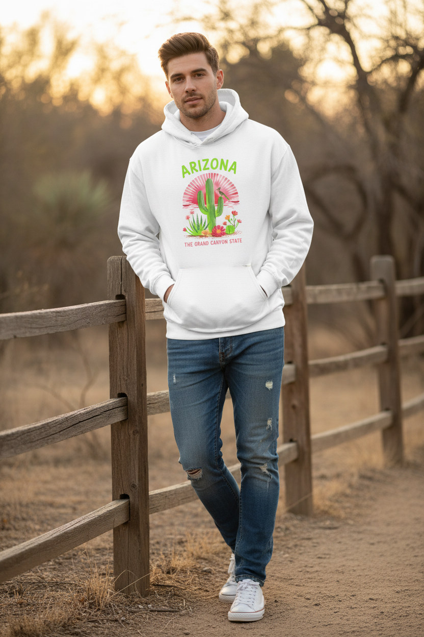 White hoodie male lifestyle
