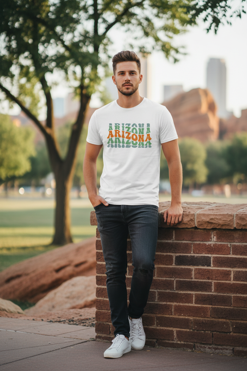 White t-shirt male lifestyle