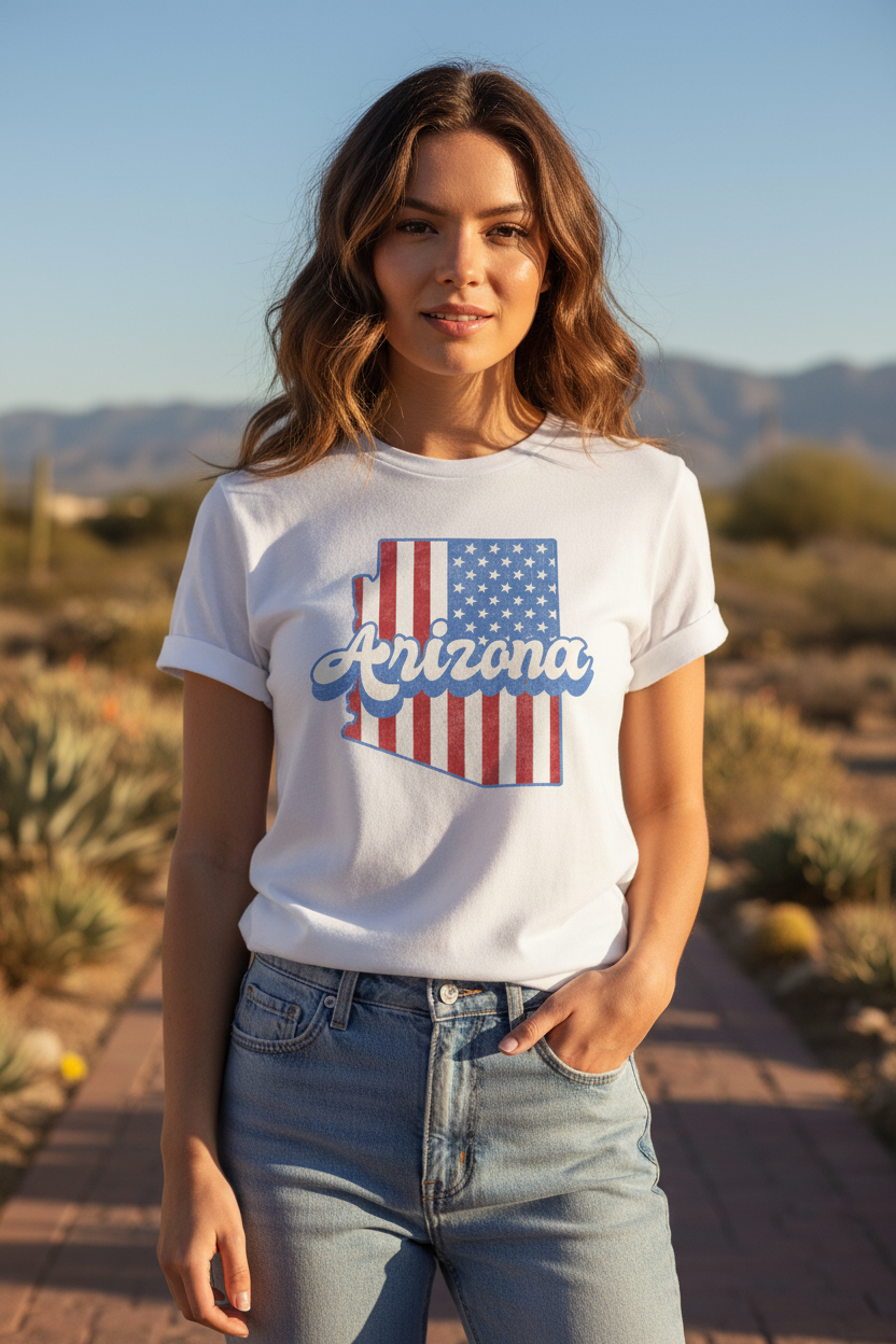 White t-shirt female lifestyle