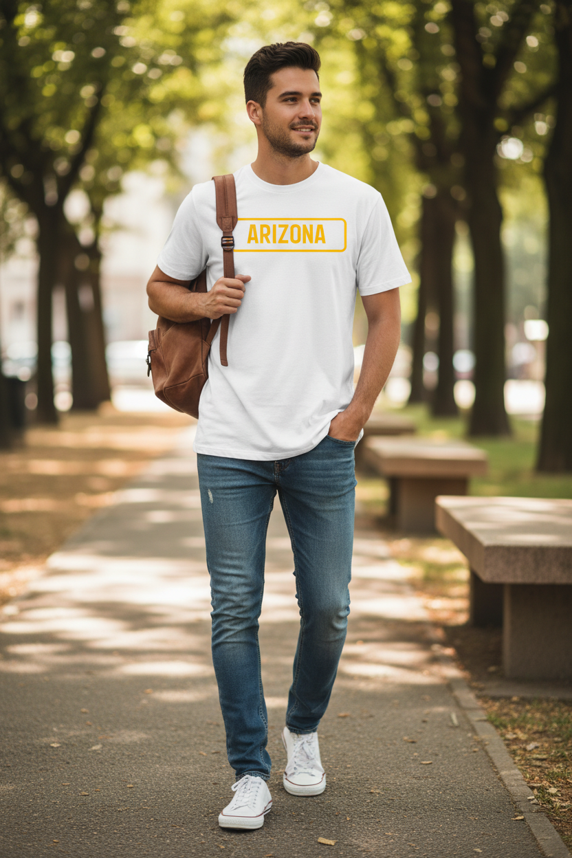 White t-shirt male lifestyle