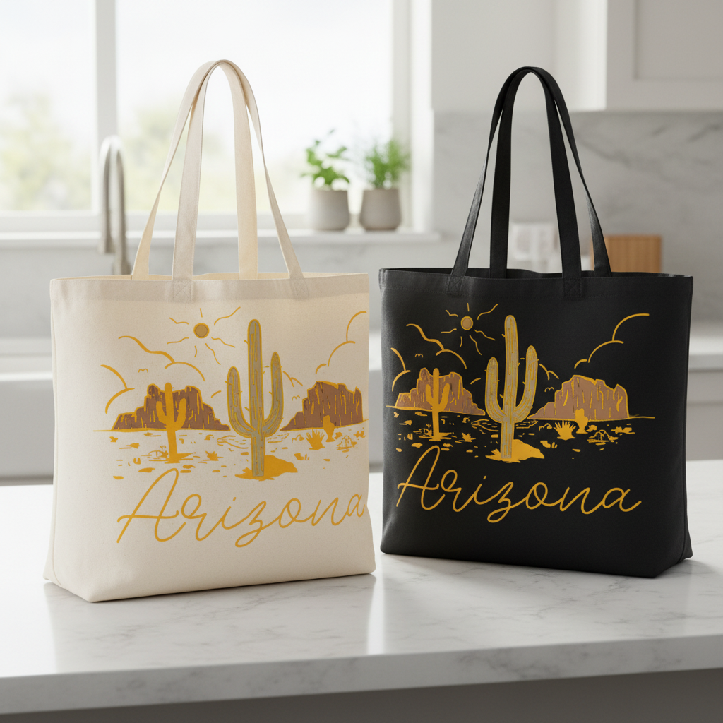 Black & White Totes Together - Combined Shot (Short Handle)