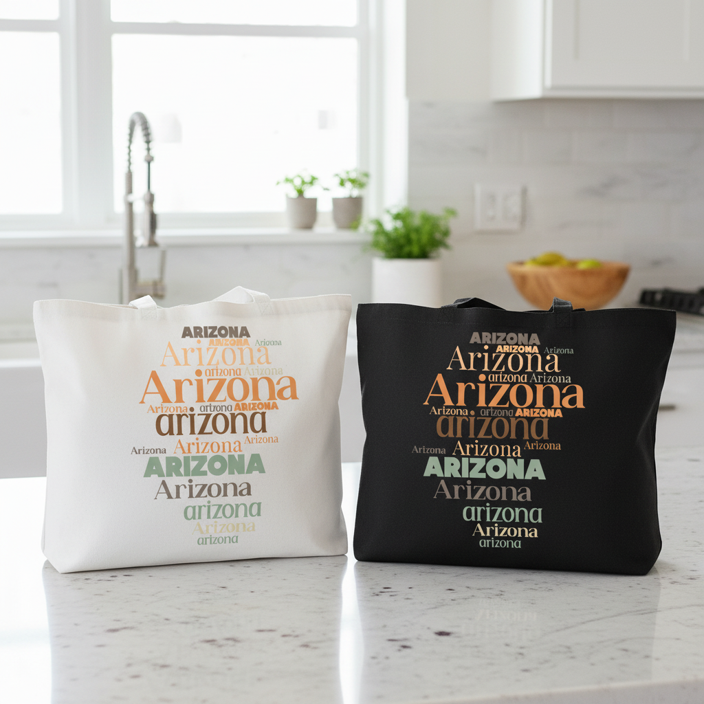 Black & White Totes Together - Combined Shot (Short Handle)