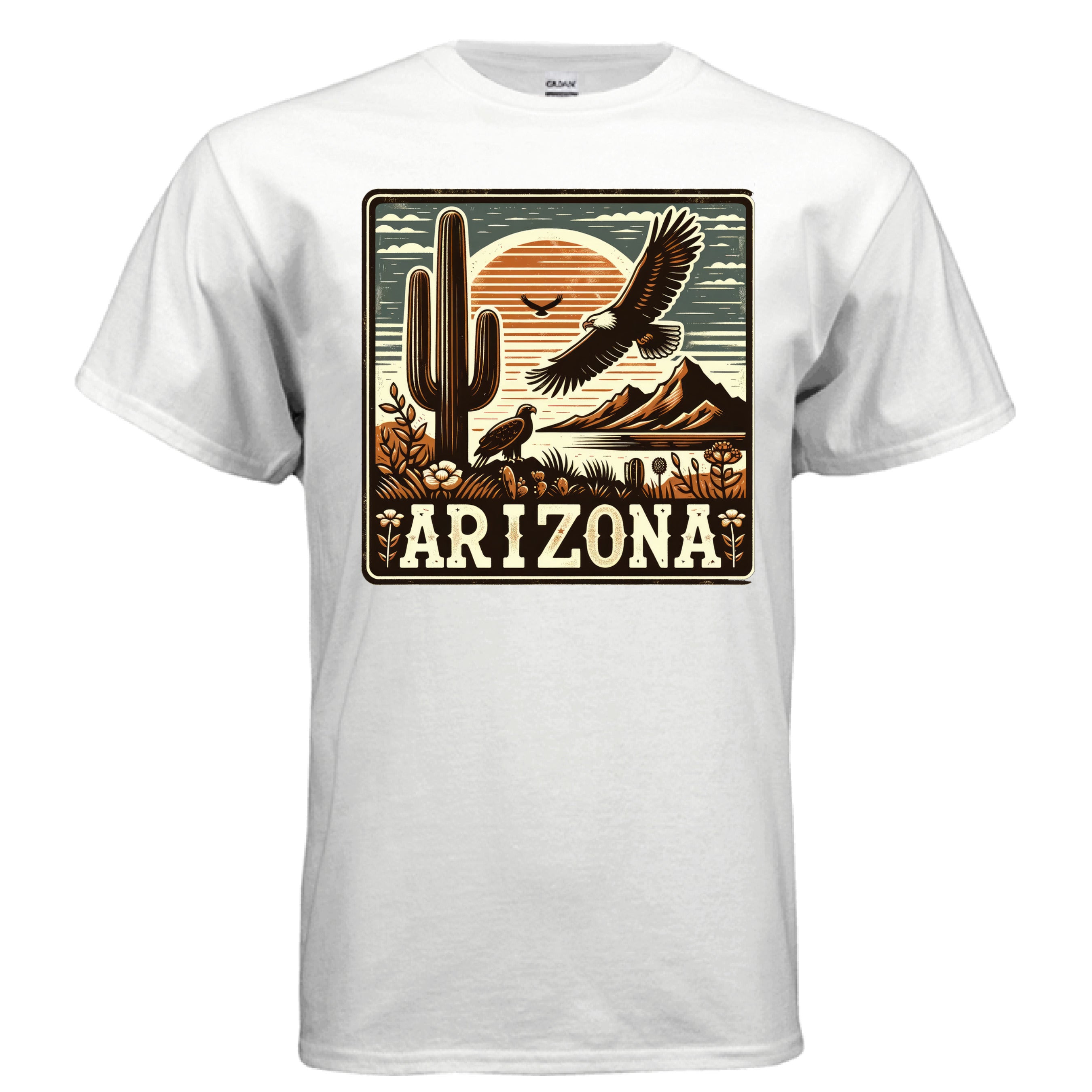 Gildan G200 100% USA cotton t-shirt with tear away label double-needle hems seamless 7/8 inch collar sizes S-5XL