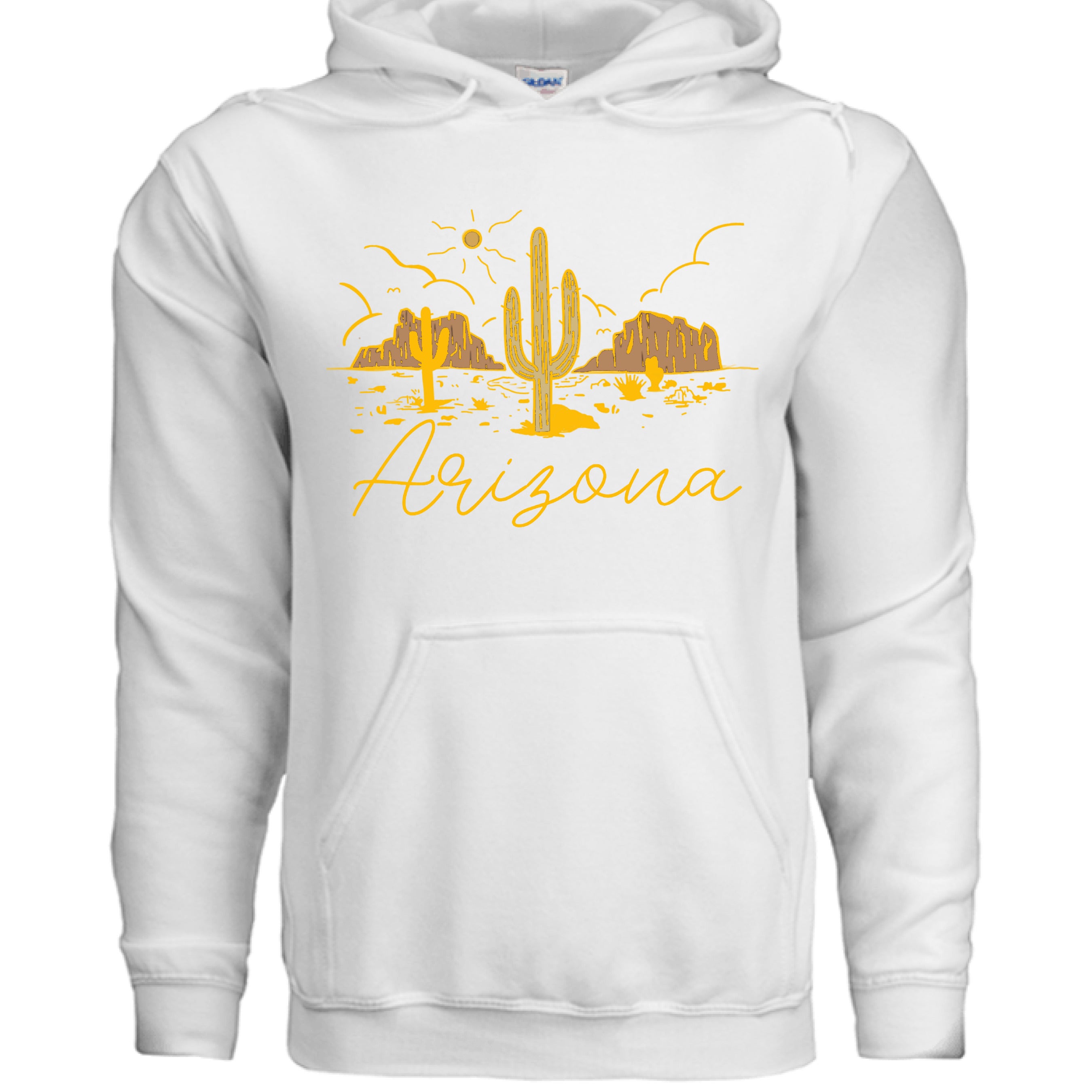Gildan G200 100% USA cotton tee labeled Hoodie Design 0108 with rib collar double-needle hems and taped neck shoulders